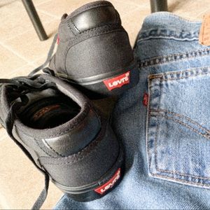 All Black Levi’s Sneakers
